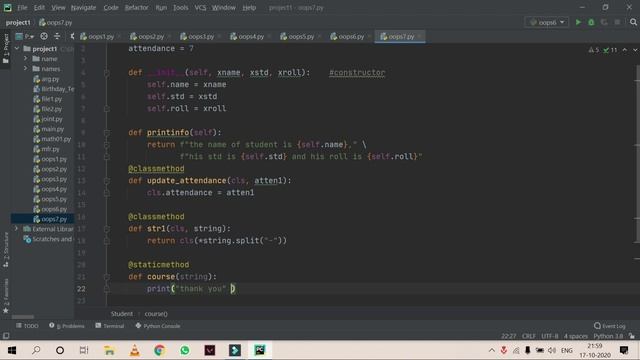 @Staticmethod in Python (OOPS) | Python Tutorials for Beginners in Hindi | Part-57 | #Python