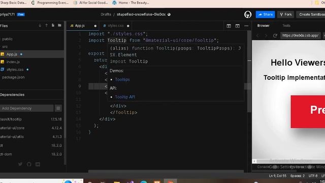 A React Tooltip Component смотреть онлайн