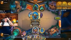 SilverName Hearthstone. 45 ходов! Двойной дрыжеглот. Просто удача.