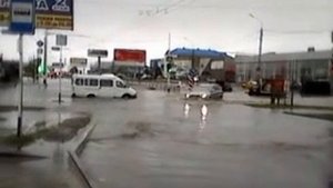 Потоп после града в Ставрополе 29.04.2014