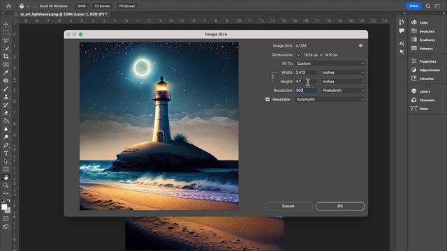 Upscaling and Resizing AI Art for Print in Photoshop: Step-by-Step Graphic Design tutorial смотреть онлайн