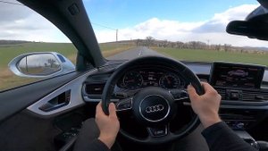 Audi A7 3.0 TDI Quattro (180 kW) POV Test Drive + Acceleration 0-200 km/h