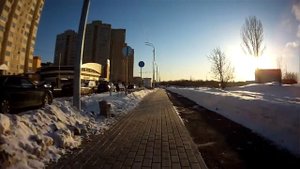 Велодорожка от ТРЦ Июнь (Мытищи) до МКАД (Москва) зимой