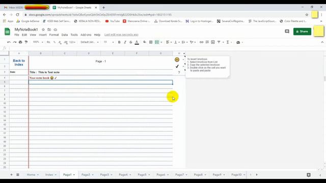 Your Note Book (Google Sheet) - Write Online in Your own Language смотреть онлайн