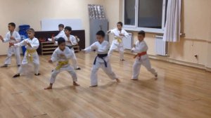 Тренировки младшей группы каратэ в Алматы-Almaty karate kids training highlight