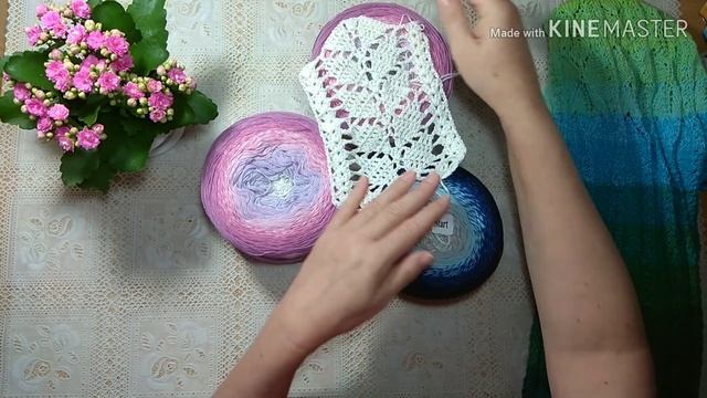 Вязаные изделия  из пряжи Фловерс. Купила новую пряжу.