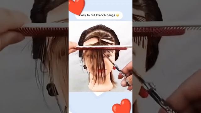 easy french bangs cutting ✂️