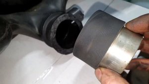 642 мотор mercedes, восстановление патрубка воздушного фильтра.