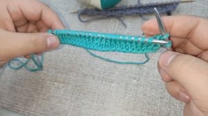 Вяжем спицами красивый наборный край