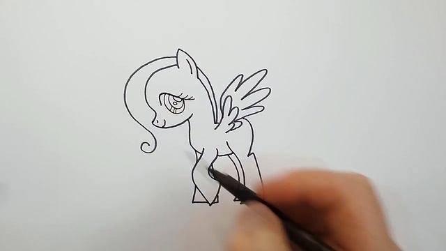 Как Нарисовать Пони Флаттершай поэтапно - Рисуем милого Пони - Рисование для детей смотреть онлайн