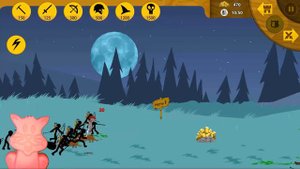 Желейный Кот сражается с зомби в Stick War