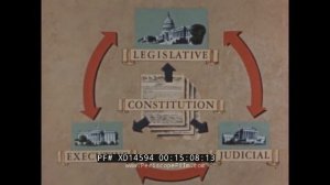 1954 TOUR OF USA CAPITOL WASHINGTON, D.C. & DISCUSSION OF BRANCHES OF AMERICAN GOVERNMENT  XD14594