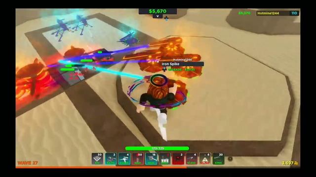 Solo Hard Mode With red or blue Fire skin | roblox cube defense смотреть онлайн