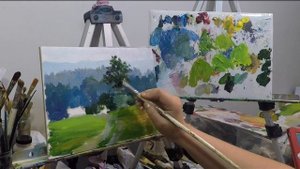 Летний пейзаж маслом. Татьяна Зубова. Summer landscape oil painting. Tatiana Zubova