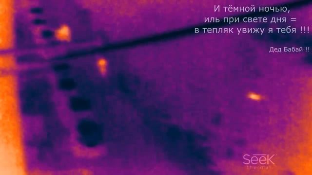 Seek Thermal XR Вид с балкона 4 Ночь, улица, фонарь смотреть онлайн