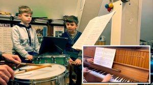 Г.Свиридов «Музыкальный момент» учебный показ (Фортепиано и малый барабан)