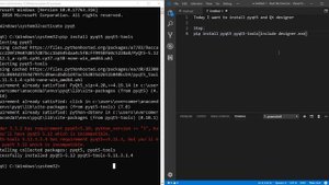 1.Install pyqt5 and designer.exe