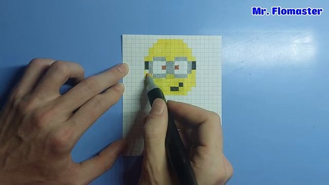 Как Нарисовать Миньона По Клеточкам ? / How to Draw a Minion ? / Рисунки по клеточкам #Pixel