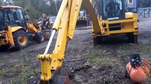 Экскаватор-погрузчик Komatsu WB97S-5 – продается на HEAVY FAIR! Видео диагностика экскаватора.