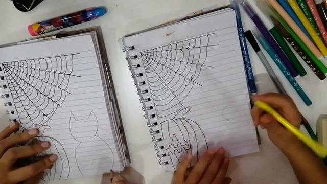 Идея для личного дневника оформление на хеллоуин 🎃!!!