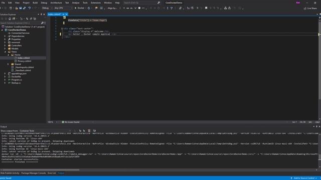 Docker Basics Part 1 - Create  Docker Image in .Net Core Web-app using VS2019