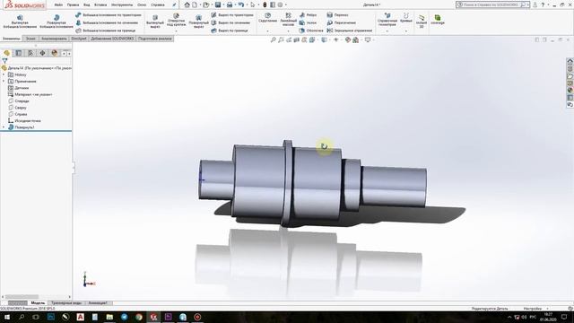 SolidWorks - Урок #7 (Повёрнутая бобышка и вырез)