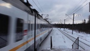 Зимнее утро в Матренино и прибывающий ЭП2Д-0056 на Волоколамск