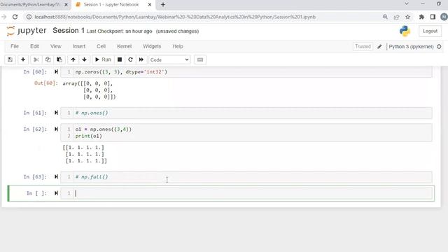 FREE Live ZOOM WEBINAR on Data Analytics in Python Using Numpy -  Day 1 by Learnbay