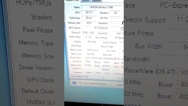 Acer E1 571G проц i5 3230M видео Nvidia GT710M 1 ГБ хдд 640 гб озу 4 гб смотреть онлайн