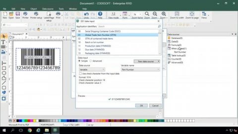 How to create a GS1 Barcode in CODESOFT and LABELVIEW