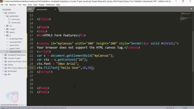 HTML 5 Canvas example with source code | HTML5 practicle example | Sekharmetla | Harisystems