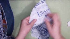 Джинсовая сумка "Домики". Аппликация. Мастер класс.