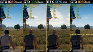 PUBG GTX 1050 Ti vs. GTX 1060 vs. GTX 1070 vs. GTX 1080