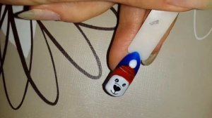 Зимний маникюр. Мишка, ми-ми-мишка/Design nail art. Winter bear