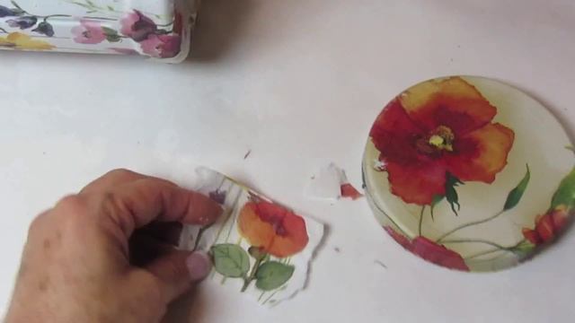 DIY Decoupage Plastic container to birdhouse