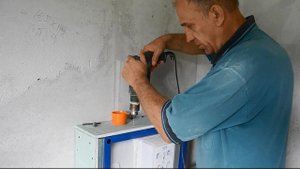 Укладка стильной плитки в ванной ч.6(инсталляция.3)