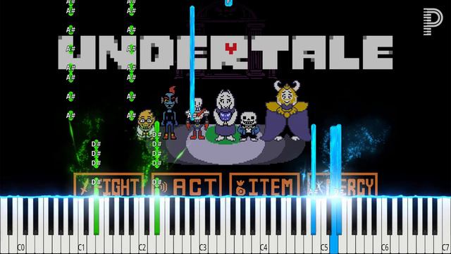 Undertale Megalovania Piano Tutorial смотреть онлайн
