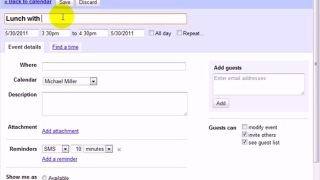 Entering Calendar Events смотреть онлайн