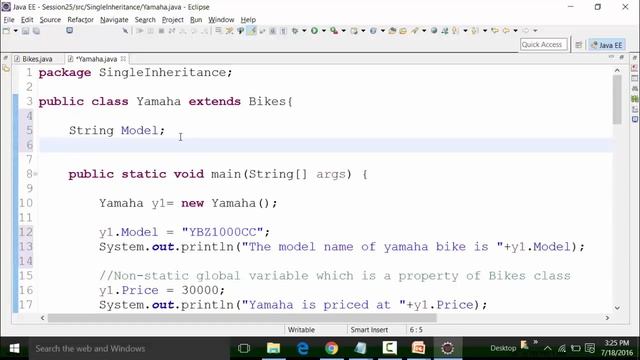 Practical Example Of Inheritance In Java Part-2 | Advanced JAVA Training Online | Java Course