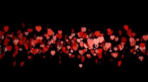 Футаж Сердечки поднимаются вверх