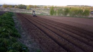 Нарезка борозд минитрактором из мотоблока.