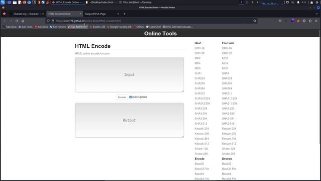 11.4. HTML Encoding