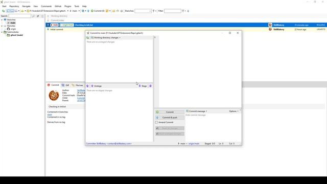 Exploring GIT EXT - Commit and Push