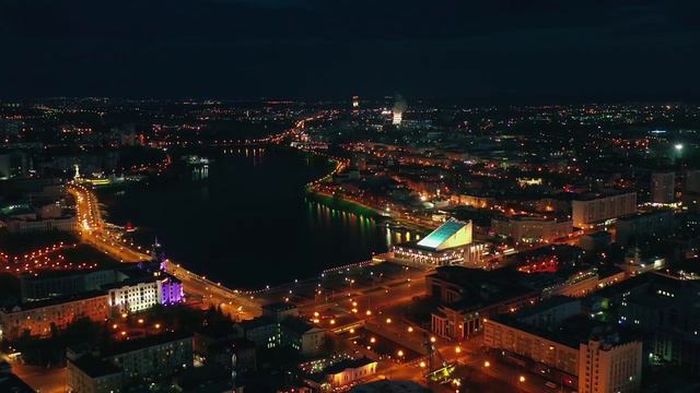 Красоты  вечерней Казани 4К видео