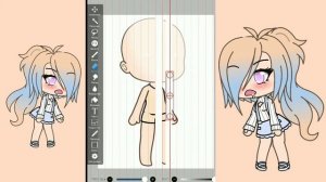 Как сделать персонажа спереди с волосами? | Gacha Life |