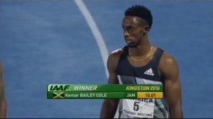 Kemar Bailey-Cole 10.01 edges Mike Rogers 10.03 Men's 100m Jamaica Invitational 2016