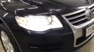 Volkswagen Touareg, установка Би светодиодных линз Aozoom Black Warrior