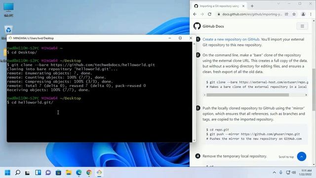 How to import git repository to GitHub from local using command line | Import git repo on GitHub смотреть онлайн