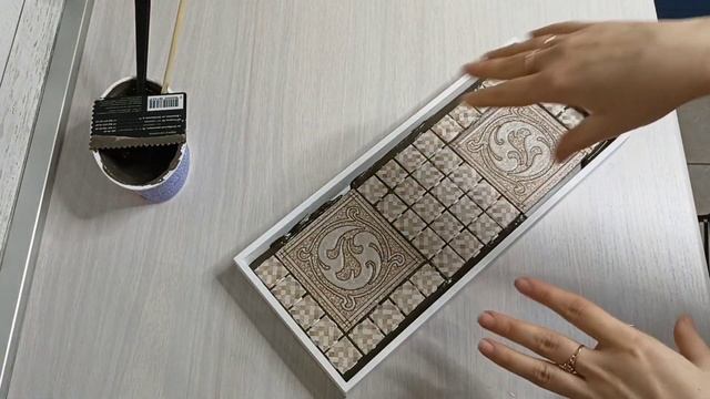декоративный поднос с керамической плиткой/ декор своими руками/ уютный дом/ переделки