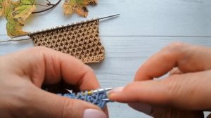 Узор соты спицами красиво и оригинально